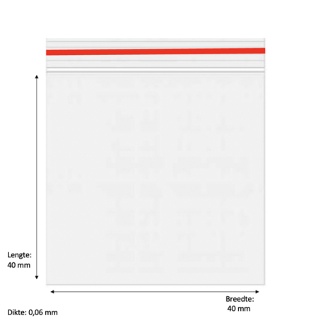 Red Grip Bags | Storage | 40x40mm 1000 Pack