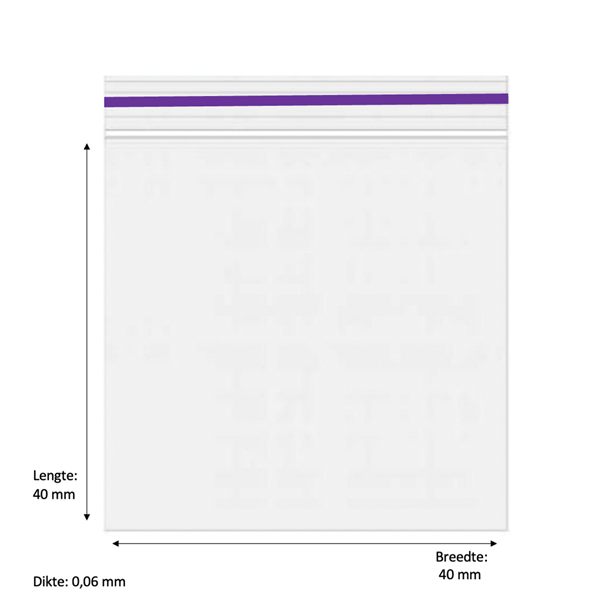 Grip Bag Purple  | Storage | 40x40mm 1000 pcs