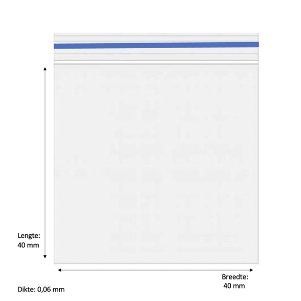 Grip Bag Blue  | Storage | 40x40mm 1000 pcs