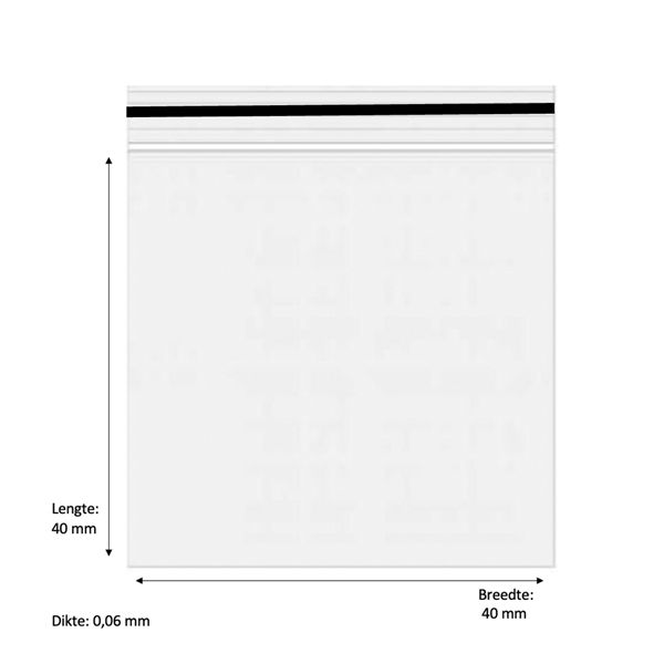 Grip Bag Black  | Storage | 40x40mm 1000 pcs