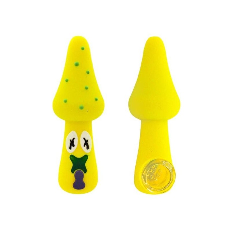 Mushroom Silicone Pipe | 5 Colors | 10cm