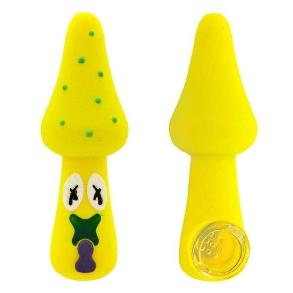 Mushroom Silicone Pipe | 5 Colors | 10cm