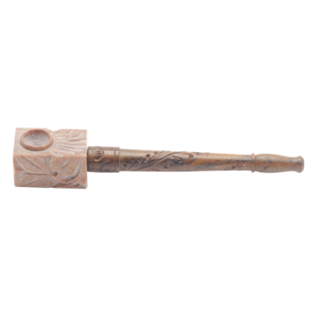 Wooden Pipe Stone Bowl | Natural | 14cm
