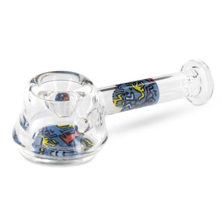 Glass Pipe Spoon | K. Haring | Blue Collection