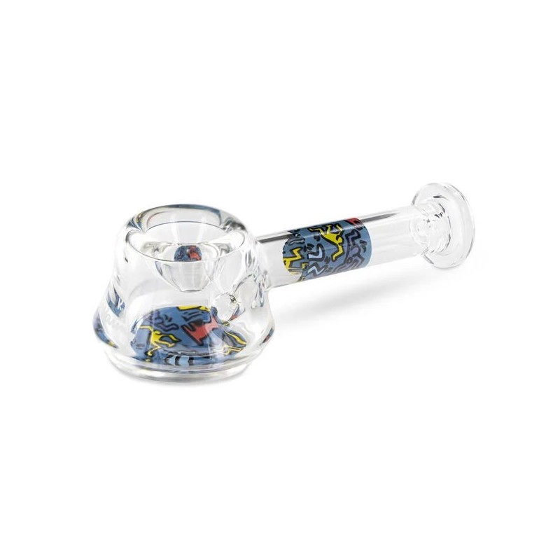 Glass Pipe Spoon | K. Haring | Blue Collection Glass Pipe Spoon | K. Haring | Blue Collection