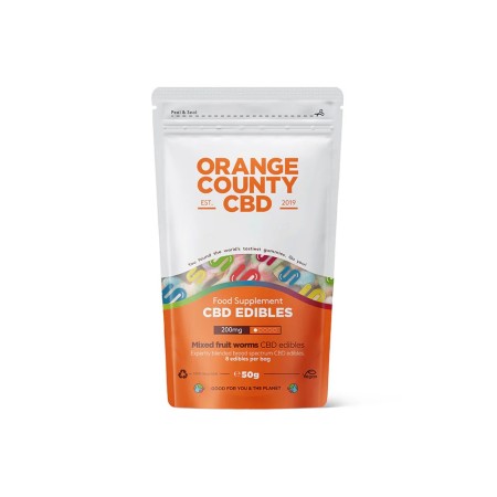 Orange County CBD Sour Worms | Broad Spectrum | 200 MG