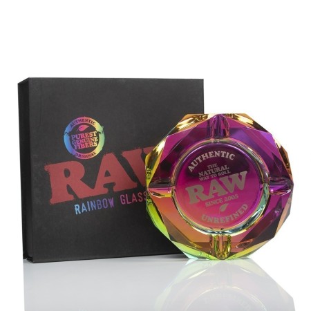 RAW Glass Ashtray | Rainbow Darkside | Premium