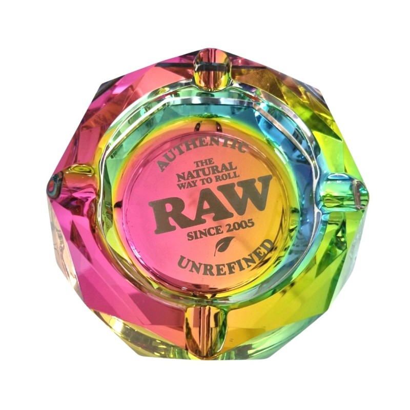 RAW Glass Ashtray | Rainbow Darkside | Premium