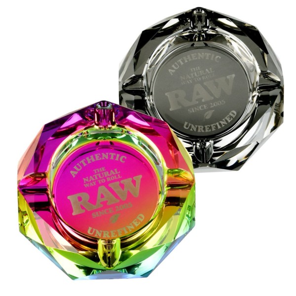 Glass Ashtray - RAW | Rainbow & Darkside