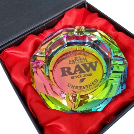 RAW Glass Ashtray | Rainbow Darkside | Premium
