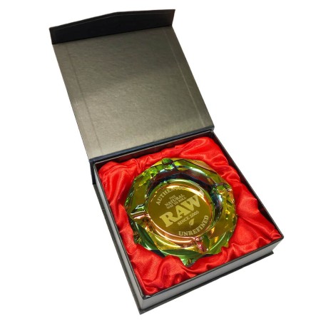 RAW Glass Ashtray | Rainbow Darkside | Premium