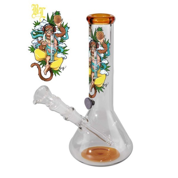 Hanuman Beaker Bong - Black Leaf