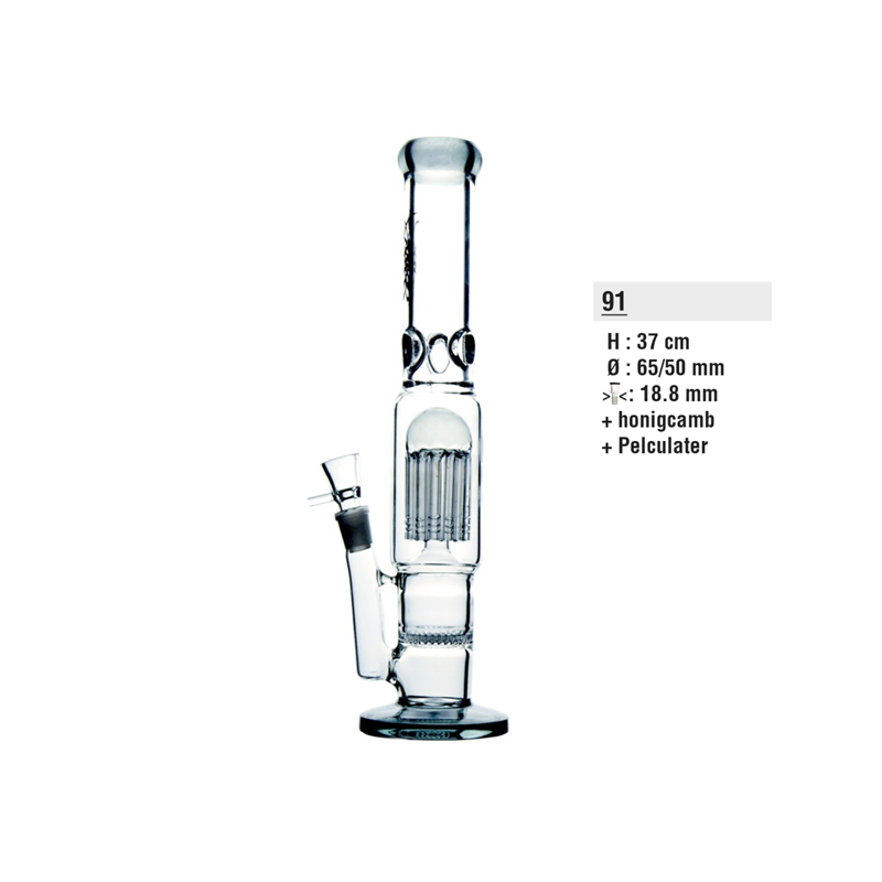 Honeycomb Ice Bong | 37cm | Large Glass