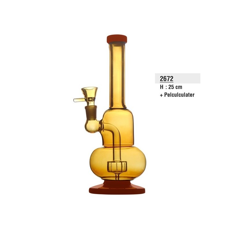 Amber Percolator Bong | 25cm | Glass