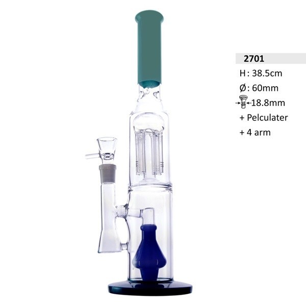 Glass Bong Cylinder 4 Arms Percolator