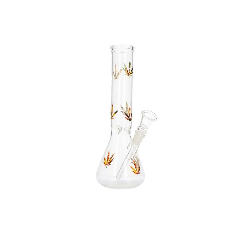 Conical Weed Leaf Bong | 26cm | Glass