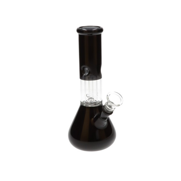 Glass Percolator Bong Conical Ice Black | 22cm