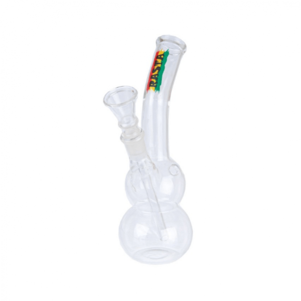Small Bong 2 Bowl Curve Rasta | 18cm
