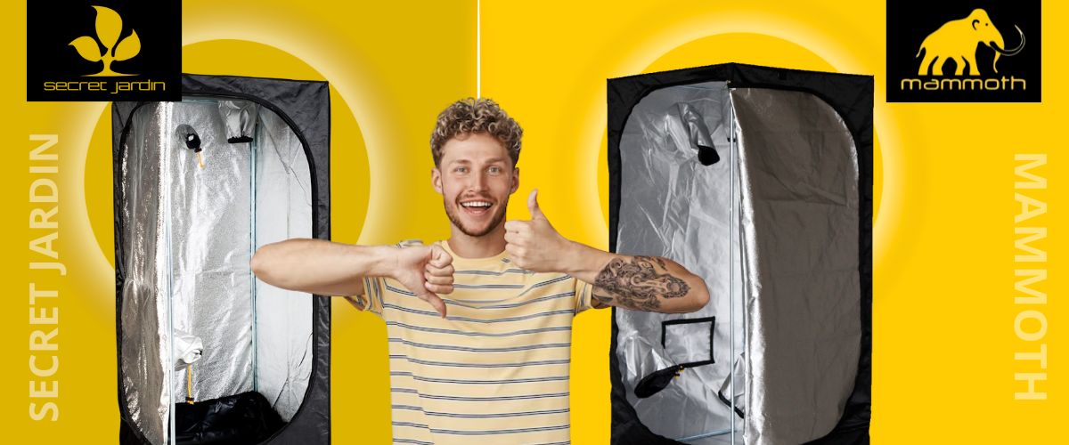 Secret Jardin vs Mammoth grow tent advantages detailed European comparison