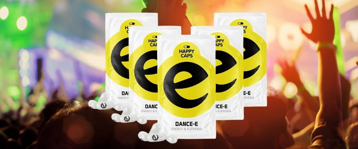 Dance-E Happy Caps review for European raves and festivals electronic music scene